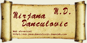 Mirjana Dančulović vizit kartica